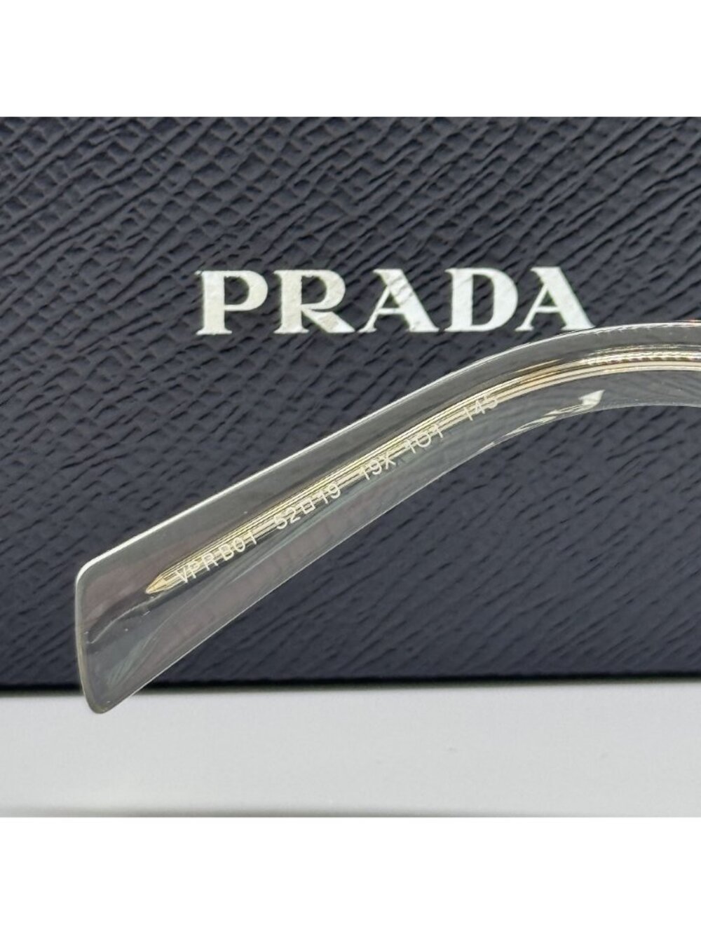 Prada PRB01V 19X1O1 Women Clear Cream Cat Eye Eyeglasses Authentic NEW - Picture 7 of 9